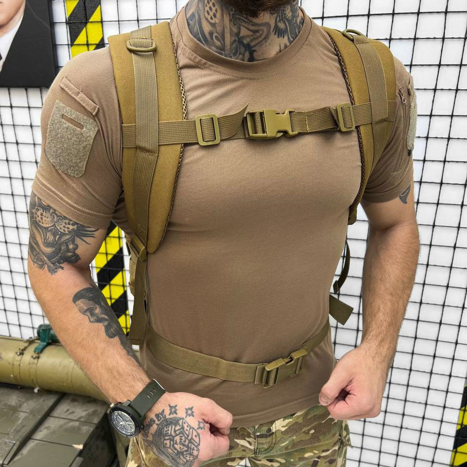 Рюкзак 48л тактический водонепроницаемый с молли Койот Одесса - изображение 7