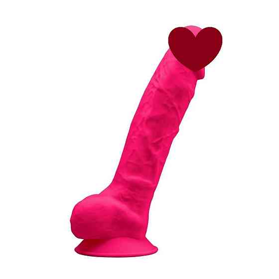 Фалоімітатор SilexD Tomas Pink (MODEL 1 size 9in), двошаровий, силікон + Silexpan, діаметр 4,9см Sex Aura Київ