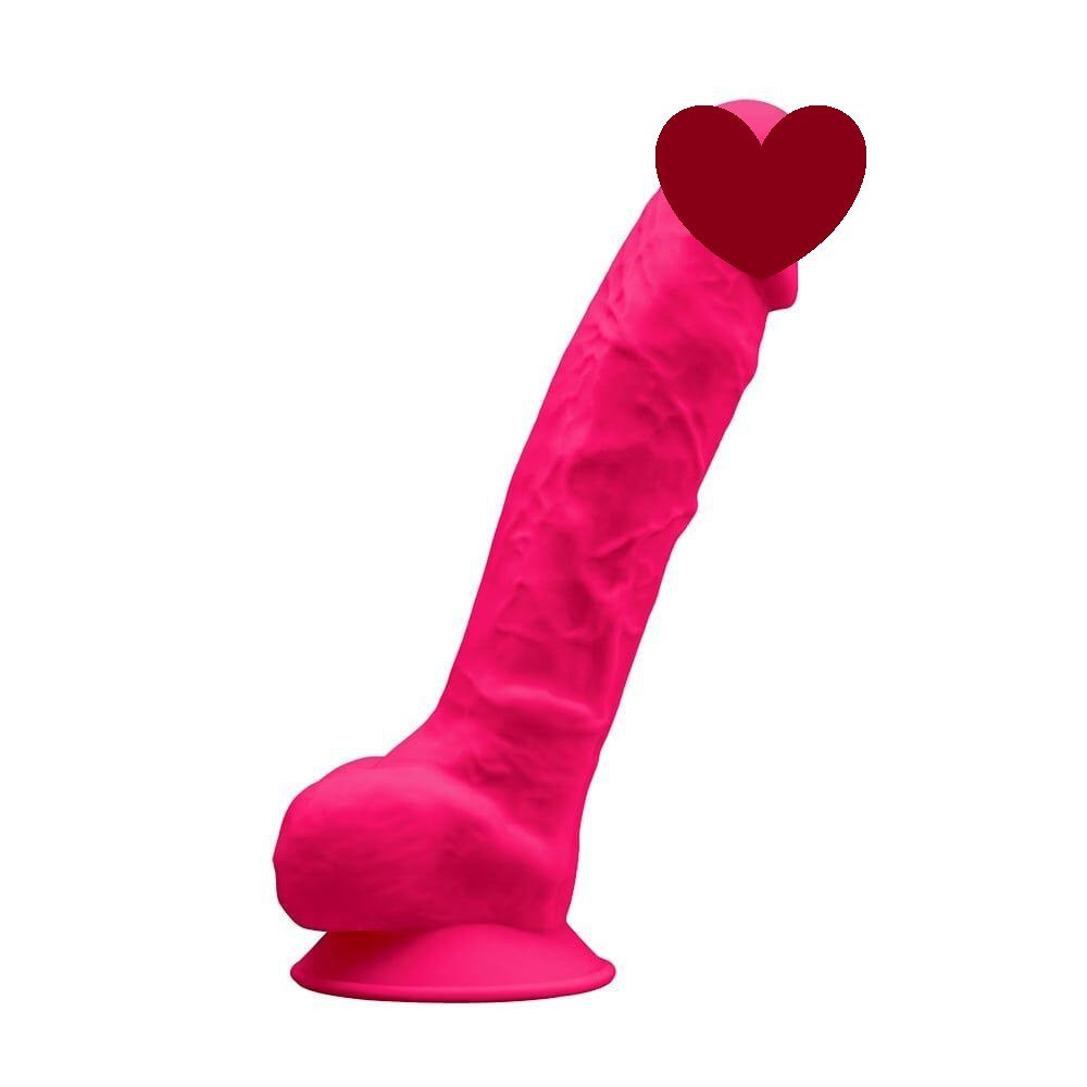 Фалоімітатор SilexD Tomas Pink (MODEL 1 size 9in), двошаровий, силікон + Silexpan, діаметр 4,9см Sex Aura Київ - фото 1
