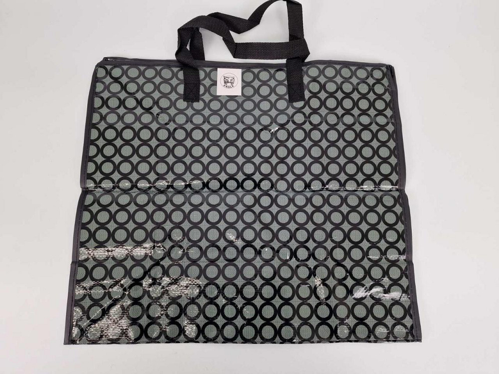 Сумка хозяйственная на змейке , полипропиленовая,  с цветным рисунком  №3 Шахматы+круги (50x34x22) (1 шт) Харьков - изображение 2