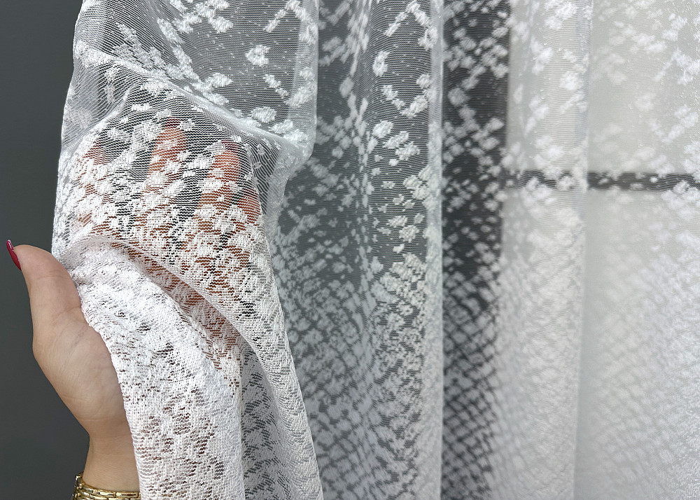 Тюль VR-Textil 1787т Жакард Білий 300х160 см (40-681) Київ - фото 3