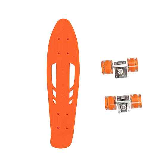 Скейт детский пенни борд, скейтборд для детей со светящимися колесами Profi MS0459-1 Оранжевый Каменец-Подольский