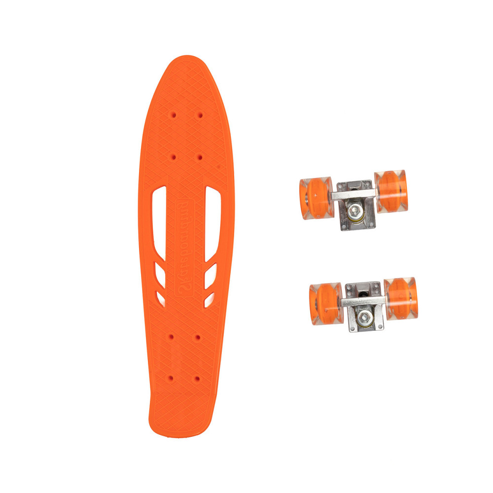 Скейт детский пенни борд, скейтборд для детей со светящимися колесами Profi MS0459-1 Оранжевый Каменец-Подольский - изображение 4