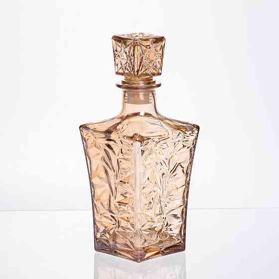 Набір для напоїв графин та 6 склянок для напоїв із товстого скла коричневий 64486-25 Київ