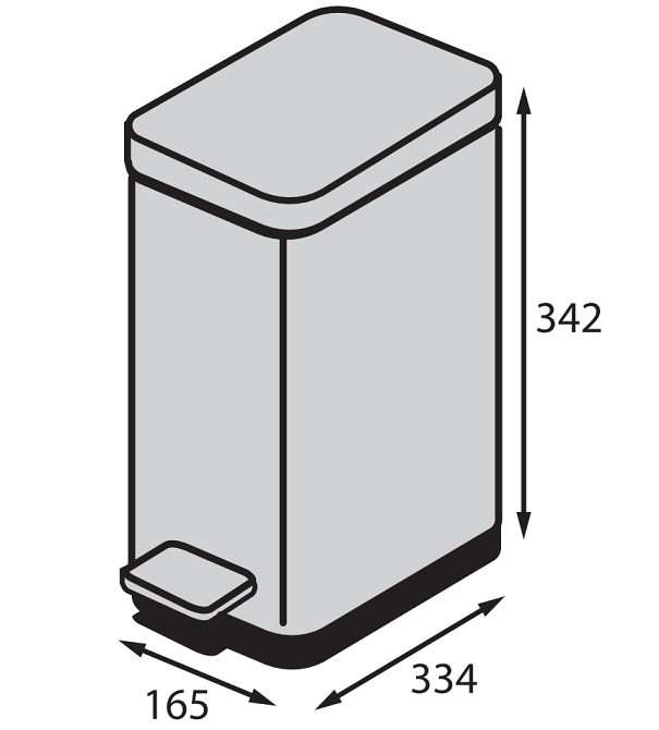 Відро для сміття з плавним закриванням Koer TC-010210-02 10 л колір нерж. сталь брашована антипалець (KR5597) Чернівці - фото 3