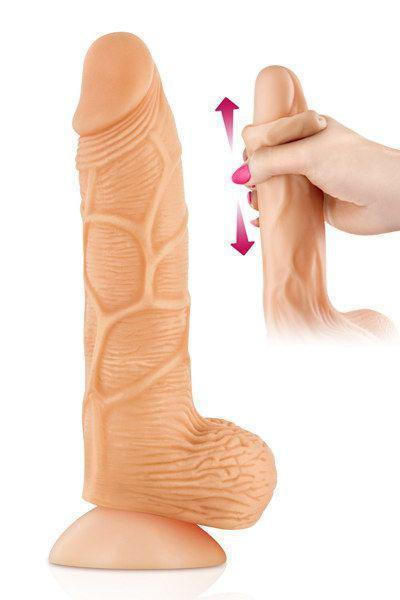 Фаллоимитатор с подвижной крайней плотью Real Body — Real Brad, диаметр 4 см, TPE Sex Aura Киев - изображение 2