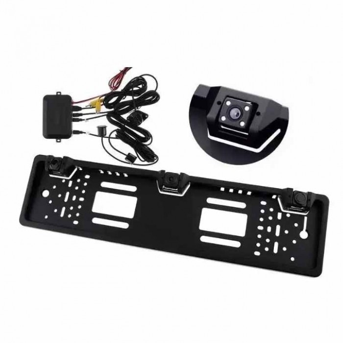 Автомобільна рамка для номера R315 з камерою заднього виду та датчиком паркування Вінниця - фото 4