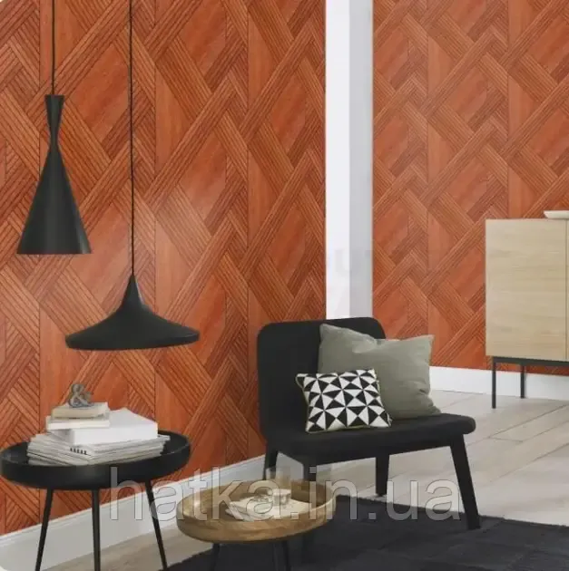 Шпалери вінілові на флізеліні Rasch Clasik 0,53х10 під дерево під паркет структурні коричневі Київ - фото 1