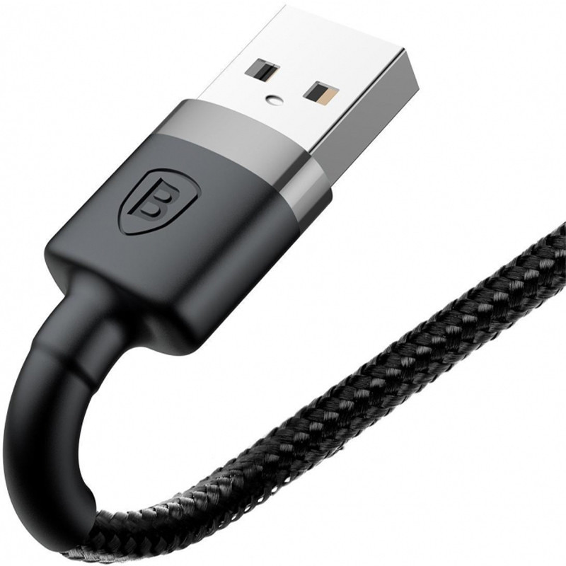 Кабель USB Baseus Cafule Lightning (CALKLF-AG1) Grey/Black 0.5m Рівне - фото 2