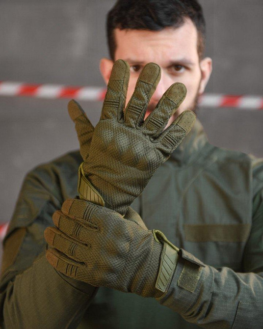 Тактичні рукавички kalaud oliva РГ6311 Одеса - фото 6