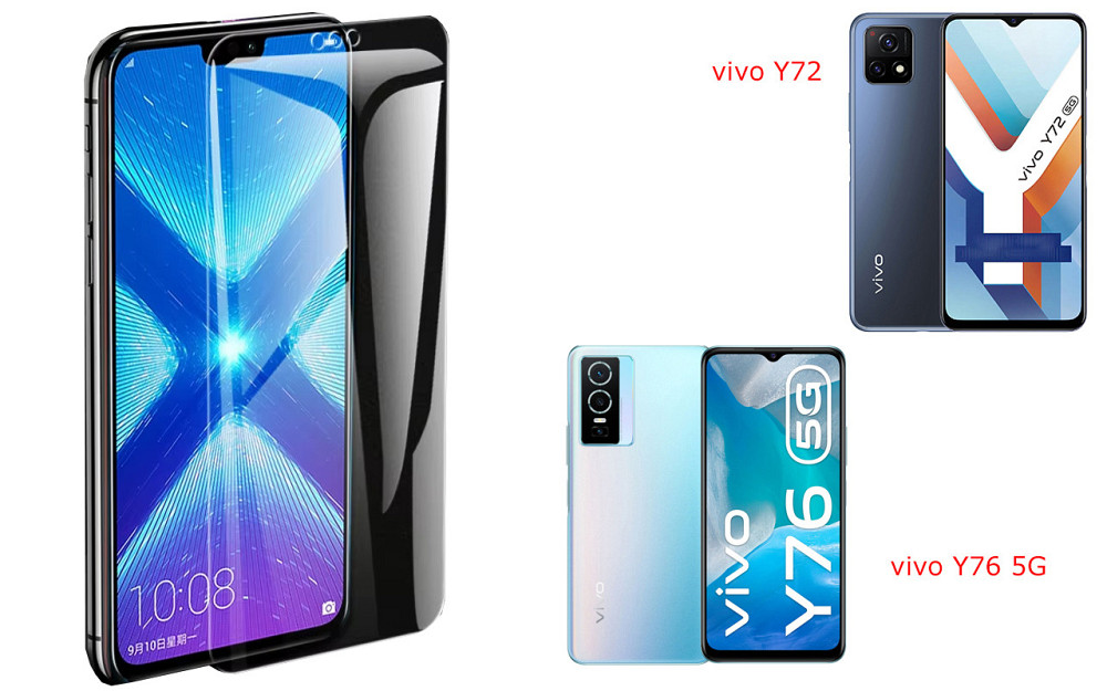 Захисне скло NeoGlass для vivo Y72 , vivo Y76 5G – надпрозоре та стійке Київ - фото 2
