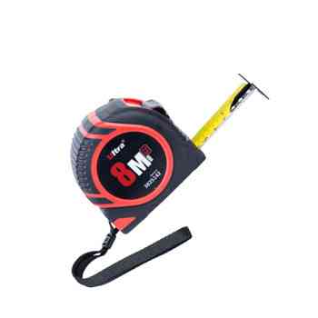 Рулетка 8м x 25мм магнит, обрезиненная, стопор полотна Ultra Мукачево