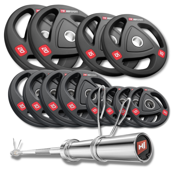 Набір олімпійський Hop-Sport PRO 150кг з грифом 220см Київ