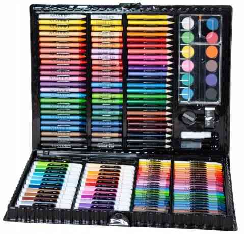 Набор для рисования 168 элементов в чемодане карандаши и фломастеры Maaleo (9176) Нововолынск