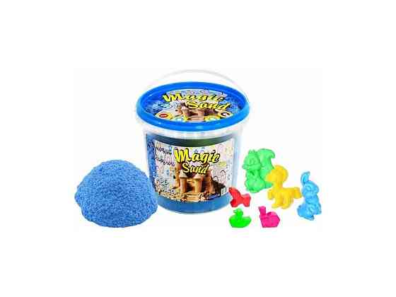 Кинетический песок Magic sand в ведре 1кг Голубой ТМ STRATEG Киев