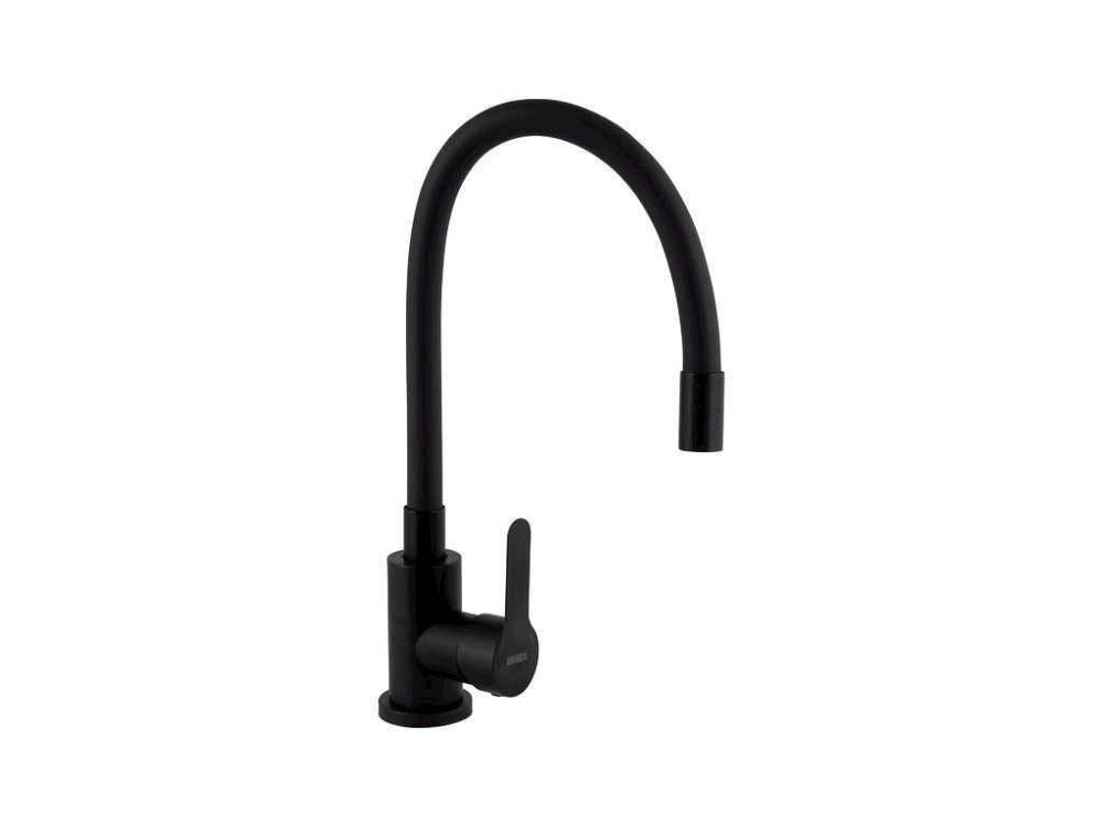 Смеситель на мойку черный Pure 015F3 Matt (k35) с гибким изливом BRIPUR015F3BLM ТМ Brinex Киев - изображение 1