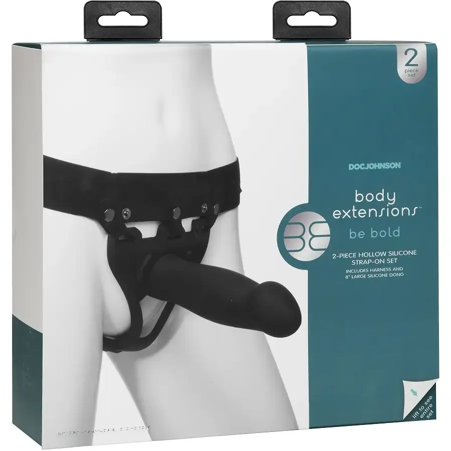 Страпон унісекс Doc Johnson Body Extensions – Be Bold, порожня насадка Львів - фото 6
