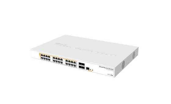 Комутатор MikroTik CRS328-24P-4S+RM (24x1G PoE+, 4xSFP+, 450W max, L3) ( керований ) Харьков