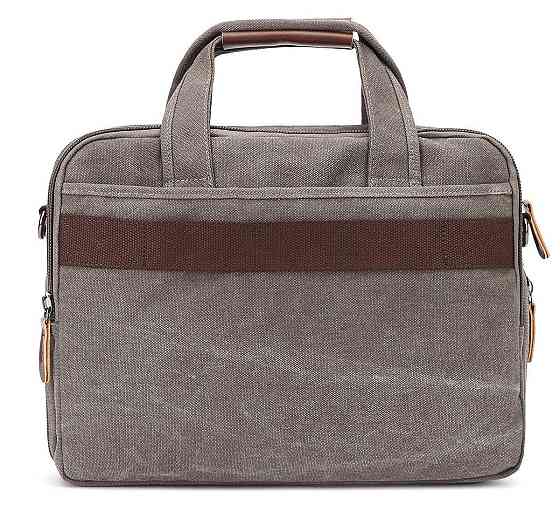 Сумка текстильна для ноутбука Vintage 20086 Сіра Київ
