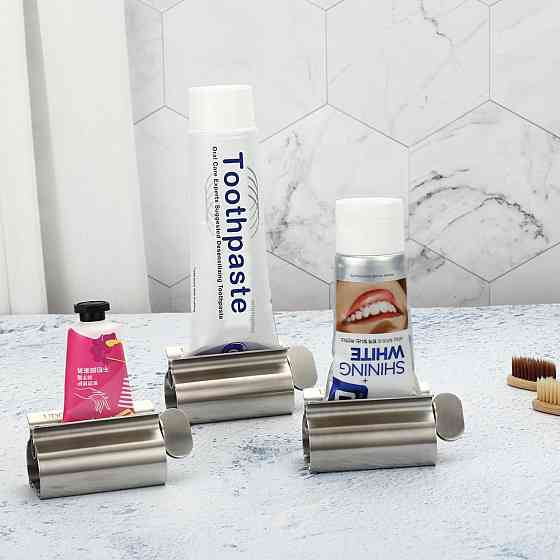 Держатель тюбика UDQYQ Metal Tube Squeezer нержавеющая сталь синий набор 3 шт ручной выжиматель для зубной Киев