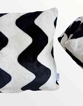 Ecotton Подушка Ecotton For Pets 50х70 для домашніх улюбленців Zig-zag чорно-білий Київ