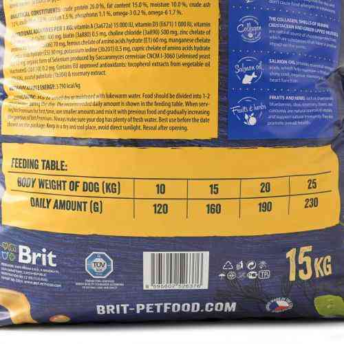 Сухий корм Brit Premium Dog Adult M для дорослих собак середніх порід, з куркою, 15 кг Київ