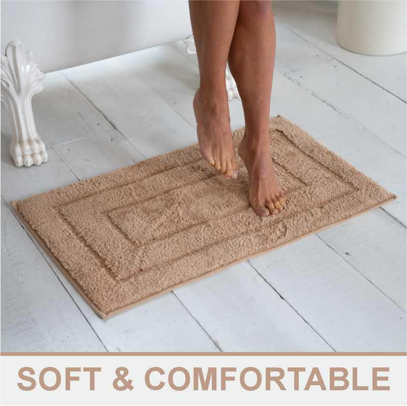 Килимок для ванної кімнати Lovely Svi прорезинений - 50 x 80 см Бежевий (2565064) Київ - фото 9