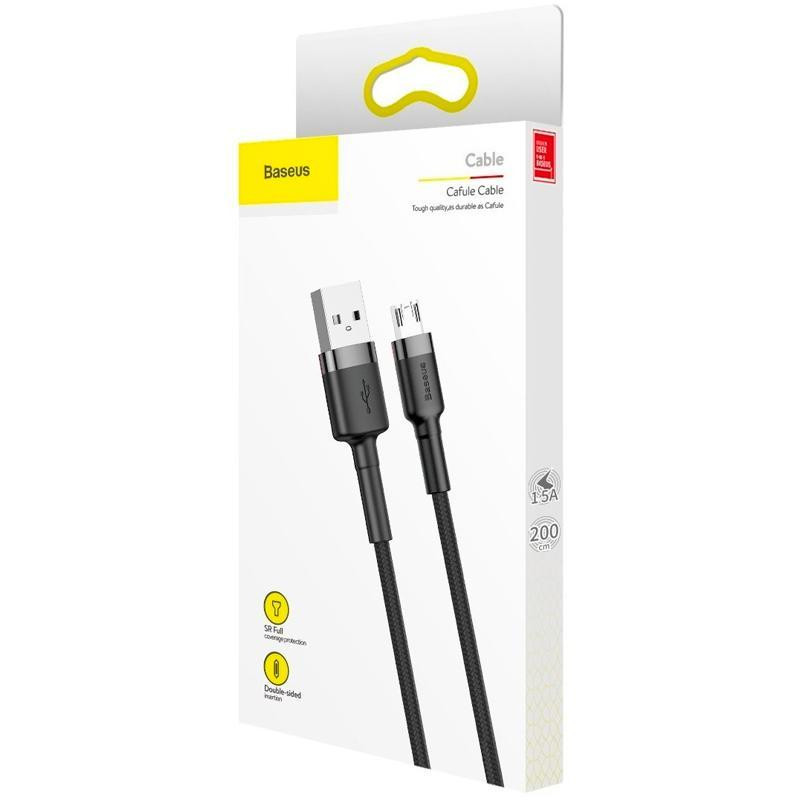 Кабель USB Baseus Cafule MicroUSB (CAMKLF-CG1) Black 2m Рівне - фото 2