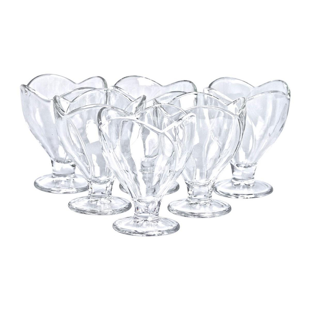 Набор креманок на ножке 6 шт креманки стеклянные для десертов, мороженого, желе набор 180 мл HP-YH-64 Киев - изображение 2