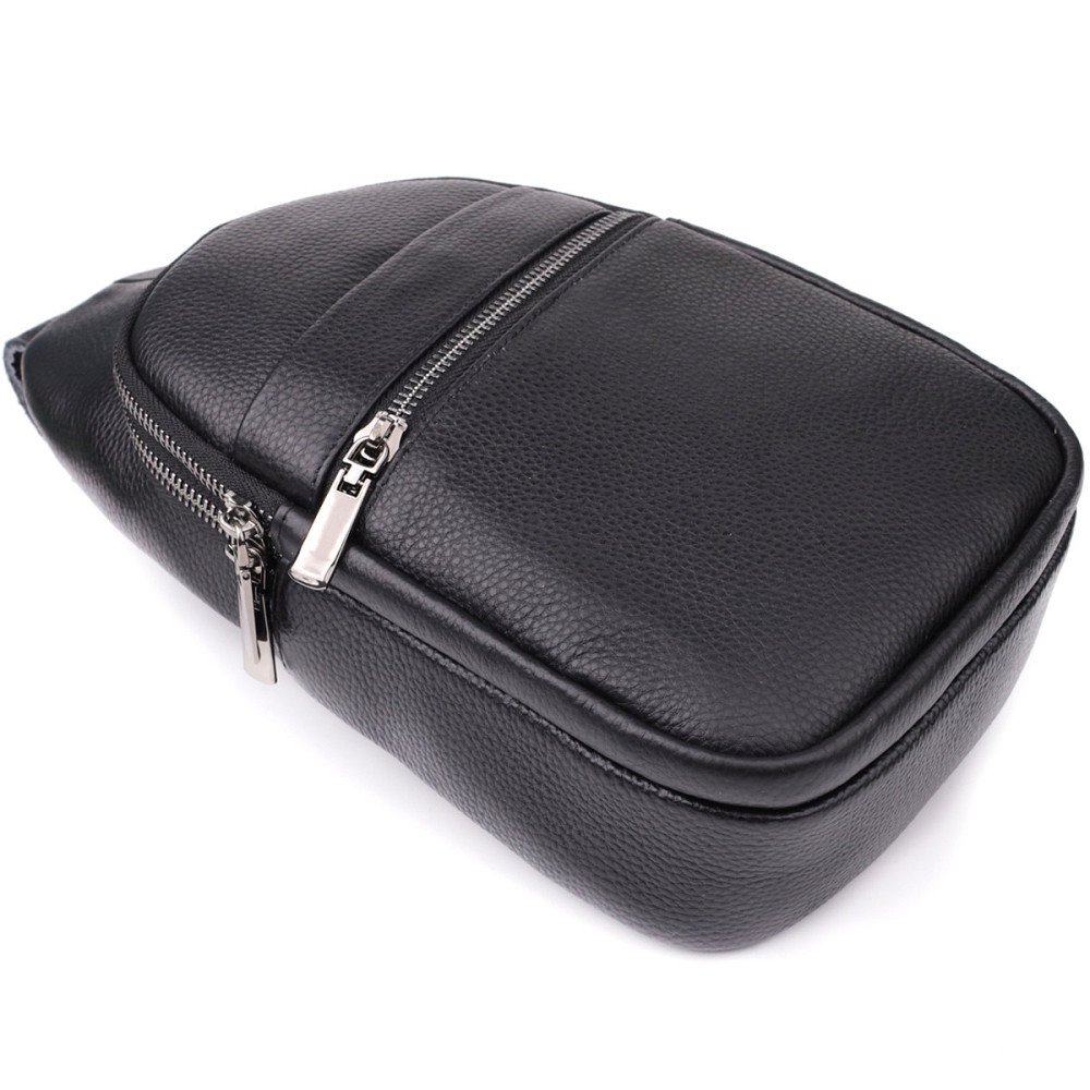 Мужская сумка через плечо из натуральной кожи Черный (Vintage) Киев - изображение 9