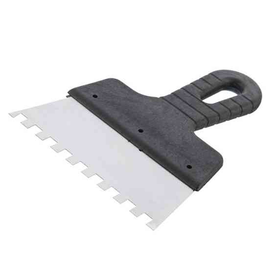 Шпатель из нержавеющей стали, 150 мм, зуб: 8×8 мм INTERTOOL KT-2158 Киев