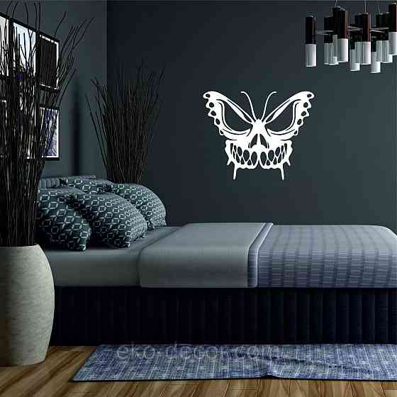 Декоративне настінне 3D Панно «Череп», Декор на стіну з об'ємом 110*87 см, Білий Київ