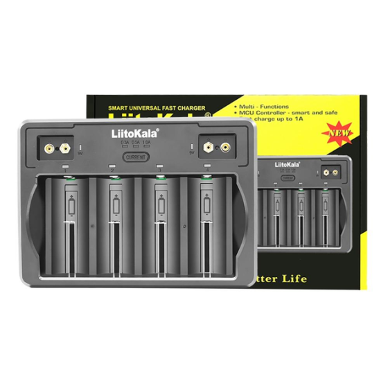 Универсальное зарядное устройство Liitokala Lii-D4 на 4 канала ​​​​​​​(Li-ion, NiMH+NiCD + крона) Type-C Киев