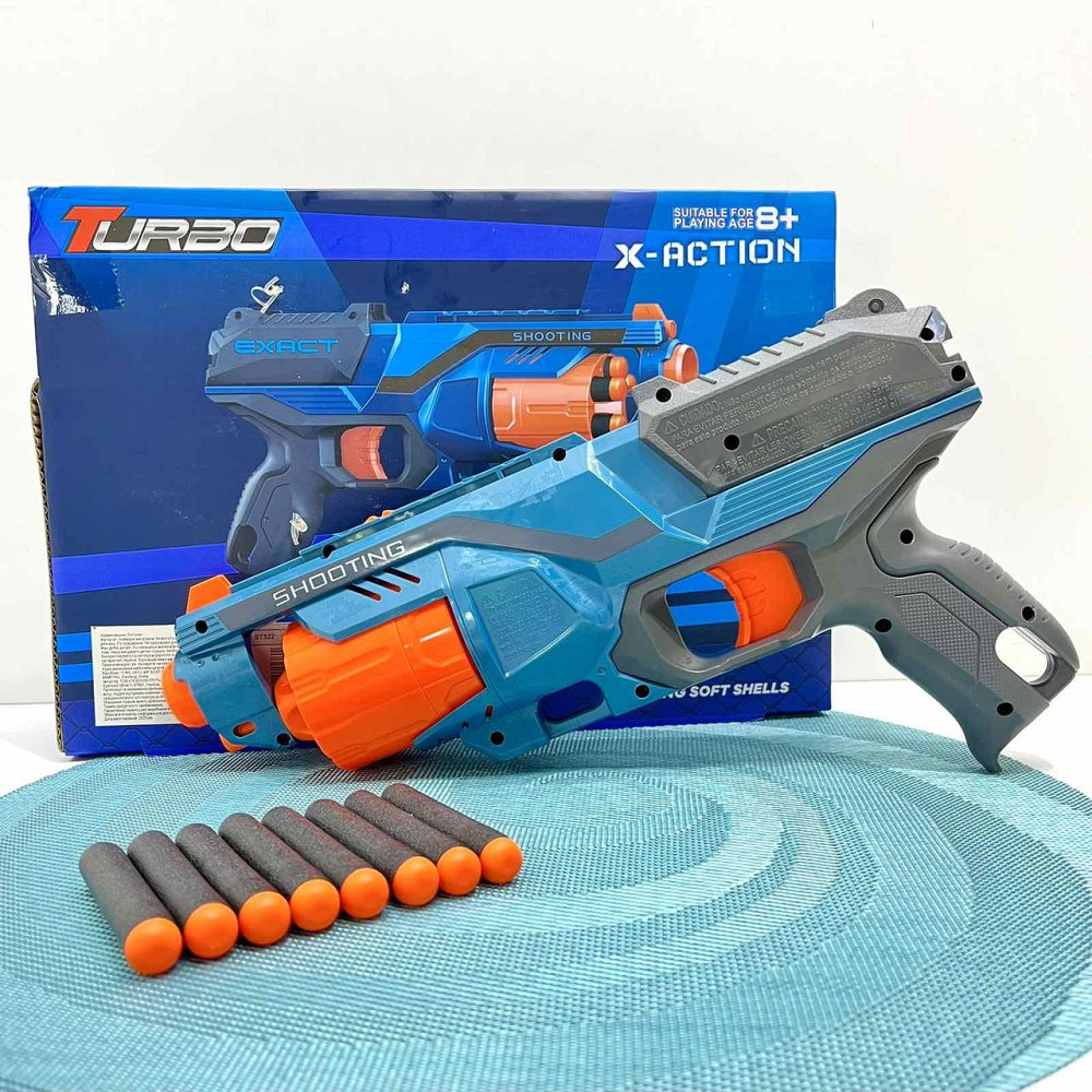 Пістолет бластер 8 м'яких патронів 30 см (BT322) Чернігів - фото 9