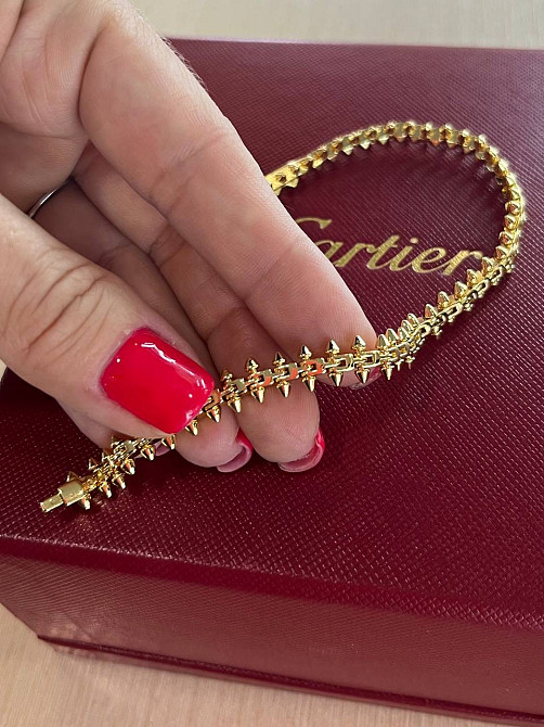Браслет Cartier  Подвижные зубчики  Лимонное золото Одесса - изображение 4