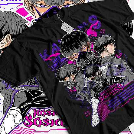 Футболка для мальчика аниме Каиджу Но Хосхина Гифт оверсайз (рост от 165 до 180 ) Черний AnimeJ0792m Днепр