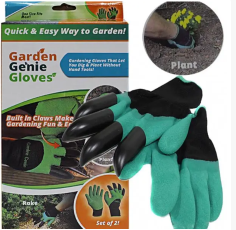 Садовые перчатки с когтями Garden Glove 4505 для посадки, прополки и рыхления почвы, универсальный р Киев - изображение 7