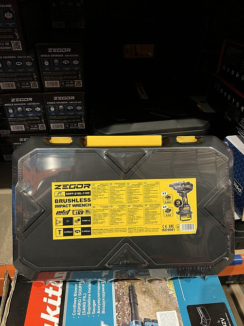 Гайковерт ударний акумуляторний ZEGOR SDPP-21BL-1100 (акум 21V 6.0Ah 1шт і зарядка) Київ - фото 10