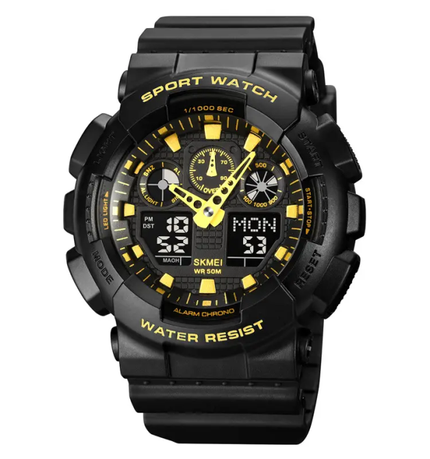 Годинник чоловічий наручний Skmei 1832 (Чорний з золотом) Вінниця - фото 2