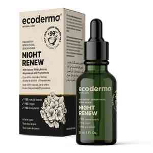 Нічна інтенсивна відновлююча сироватка з натуральними АНА, ретиналем та фітостеролами Night Renew Ecoderma, 30 мл Дніпро