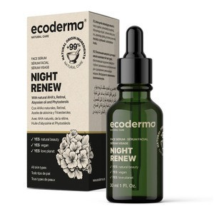 Нічна інтенсивна відновлююча сироватка з натуральними АНА, ретиналем та фітостеролами Night Renew Ecoderma, 30 мл Дніпро - фото 1