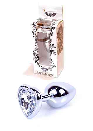 Анальна пробка - Jewellery Silver Heart Plug Clear Sex Aura Київ