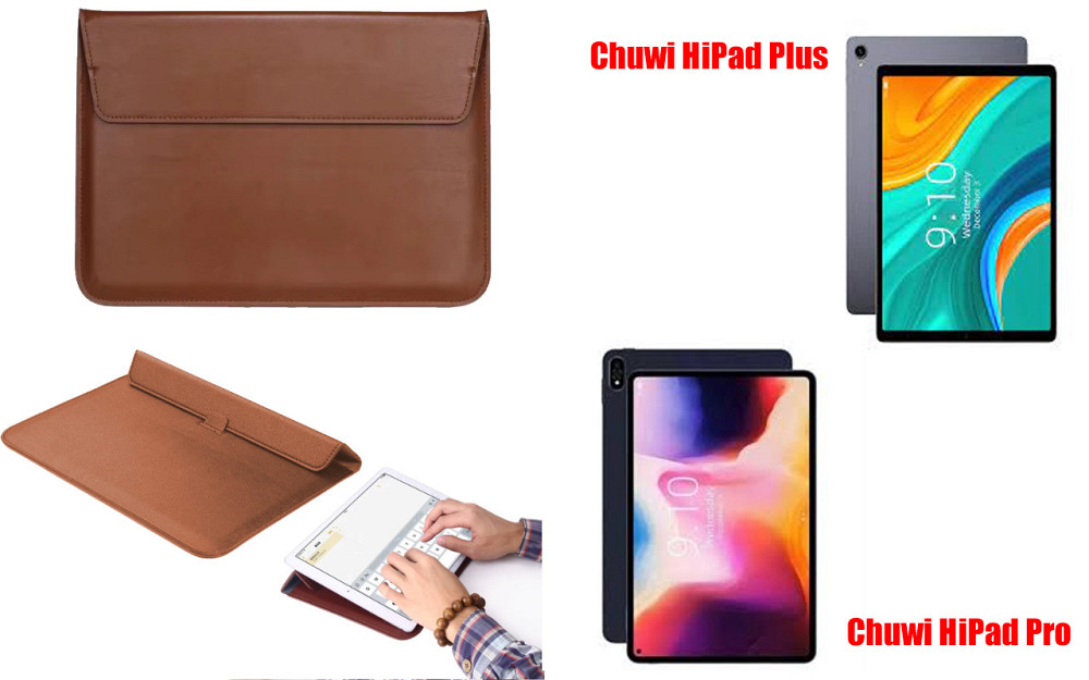 Чохол-конверт VitoCase для Chuwi HiPad Plus, з функцією підставки для планшета Чорний Коричневий Київ - фото 1