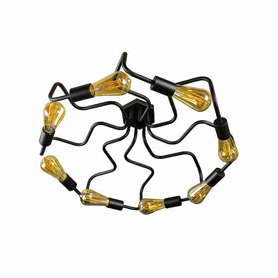 Потолочная люстра паук лофт черная 8 ламп Laminari NL5526-8 Одесса