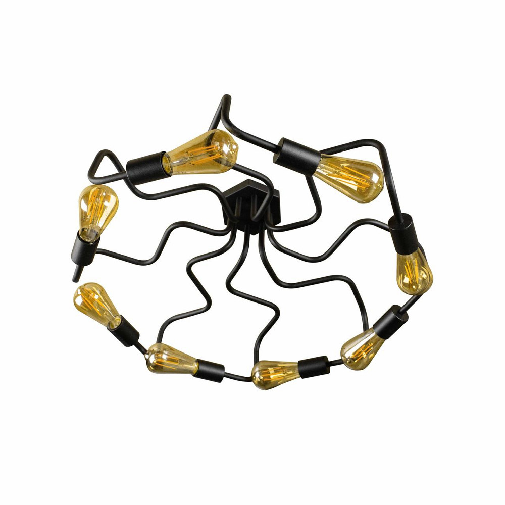 Потолочная люстра паук лофт черная 8 ламп Laminari NL5526-8 Одесса - изображение 1