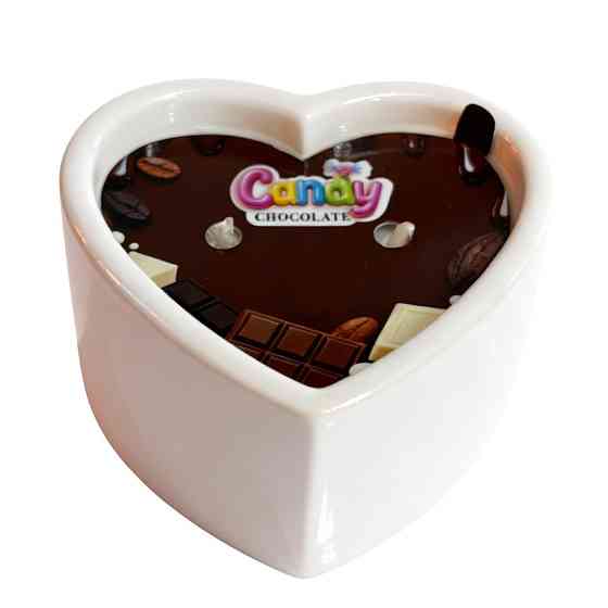 Масажна свічка з ароматом шоколаду Candy Chocolate у формі серця, 70 мл Sex Aura Київ