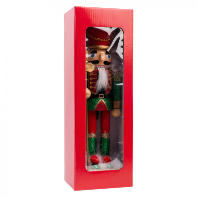 Новорічна фігурка Novogod`ko Лускунчик 30 см Дерево Червоно-зелений (974679) Вінниця - фото 3