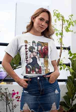 Футболка аниме Шпион и семья оверсайз (S/M/L) Черний AnimeJ0510 Днепр