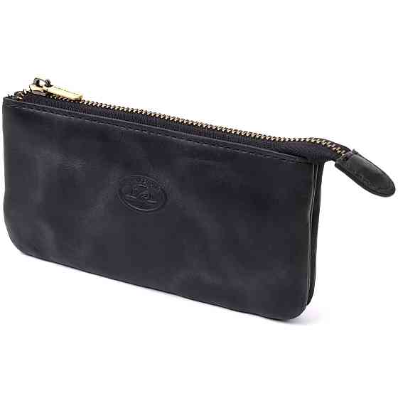 Удобная ключница на два отделения из матовой натуральной кожи Tony Perotti 20836_1 (3350 nero) Черный Киев