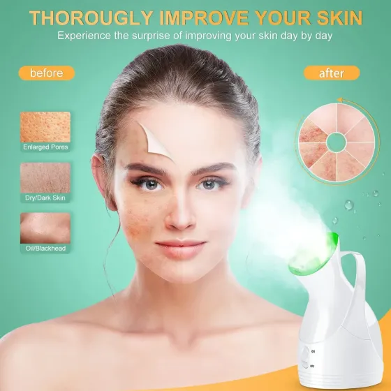 Нано-іонний відпарювач для обличчя Lonove Facial Ionic Steamer, домашня SPA-сауна з набором для чищення пор Київ